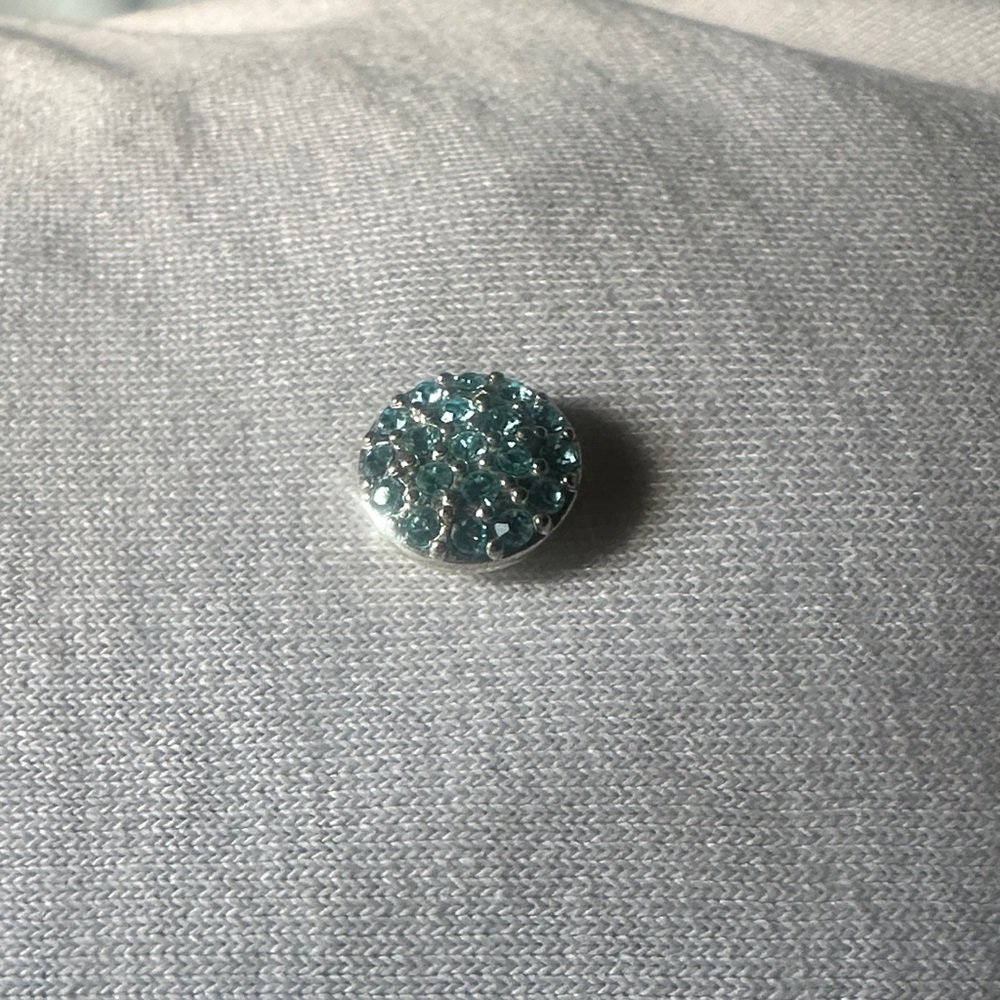 (lotti dotties) Silver plated Aquamarine Dot